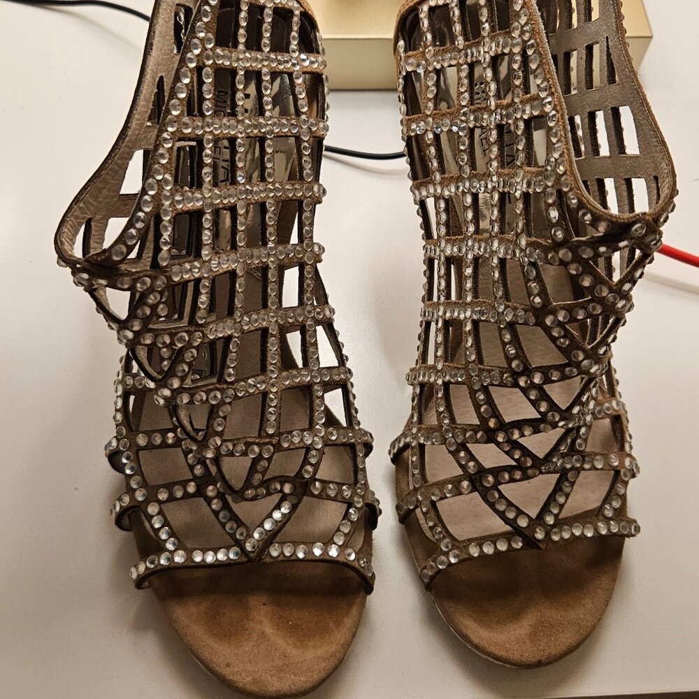 Micheal Kors studded open toe heels